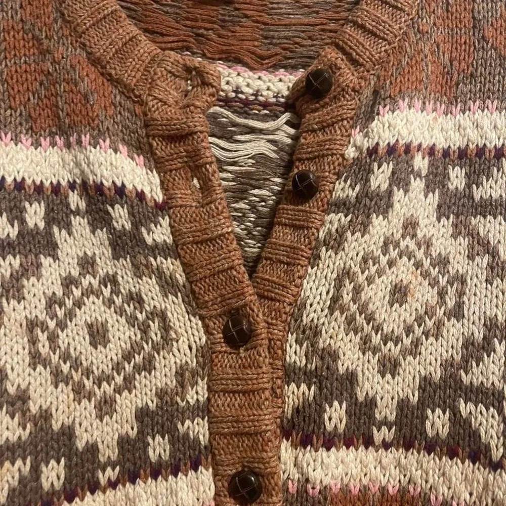 The Limited Vintage‎ Brown Cardigan Sweater Cottagecore Granolagirl GrandmaCore